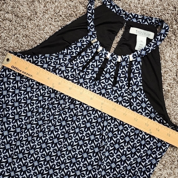 White House Black Market blue Spring Summer halter tank XS like new. - Picture 9 of 11